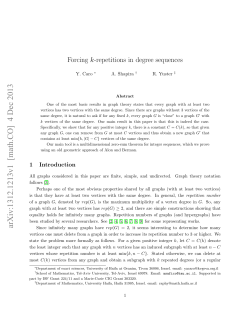 Forcing $ k $-repetitions in degree sequences