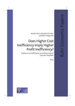 Ruhr Economic Papers