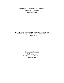 current issues in proposition 47 litigation