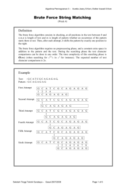 Brute Force String Matching