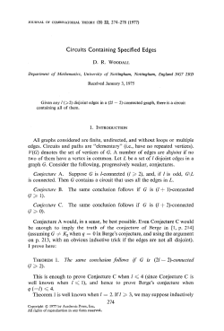 Circuits Containing Specified Edges THEOREM 1. The same