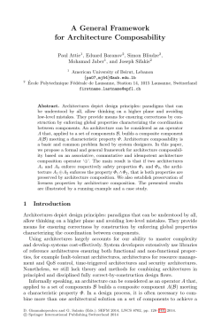 A General Framework for Architecture Composability