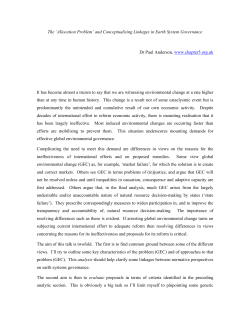 The Allocation Problem Dr Paul Anderson