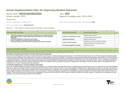 2017 School Annual Implementation Plan Tool