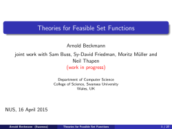 Theories for Feasible Set Functions