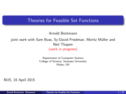Theories for Feasible Set Functions