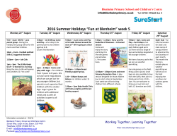 Blenheim Primary School and Children`s Centre