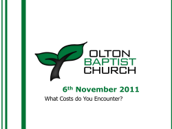 Family Cost - Olton Baptist Church