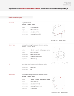 Undirected edges A guide to the built-in network