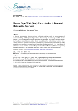 How to Cope With (New) Uncertainties: A Bounded Rationality
