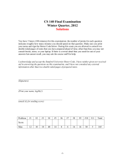 CS 140 Examination - Stanford University