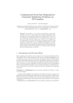 Combinatorial Proof that Subprojective Constraint Satisfaction