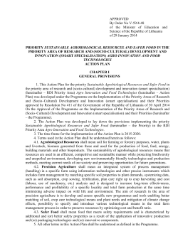 Sustainable agro-biological resources and safer food