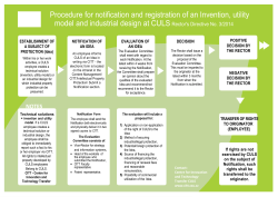 Procedure for notification and registration of an Invention, utility
