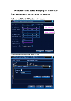 IP address and ports mapping in the router