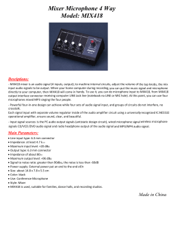 Mixer Microphone 4 Way Model: MIX418