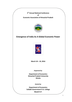Emergence of India As A Global Economic Power