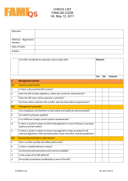 Process description FAMIQS