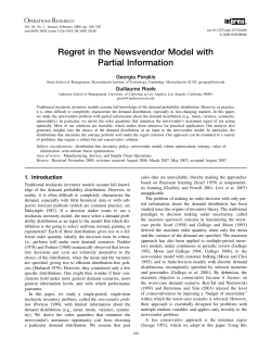 Regret in the Newsvendor Model with Partial Information