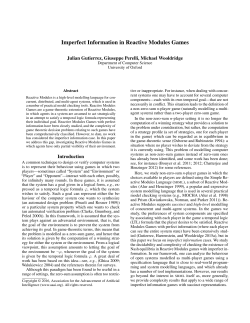 Imperfect Information in Reactive Modules Games