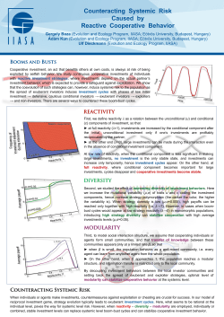 Counteracting Systemic Risk Caused by Reactive Cooperative