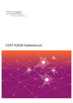 COST H2020 Vademecum