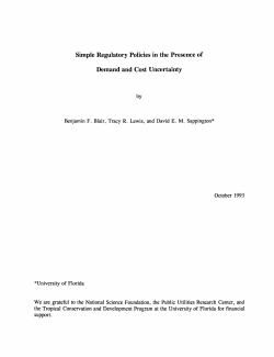Simple Regulatory Policies in the Presence of Demand and Cost