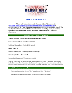 Compromises at the Constitutional Convention Lesson Plan