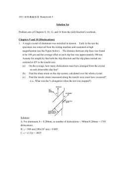 1011 材料機械性質 Homework 5 Solution Set Problem sets of