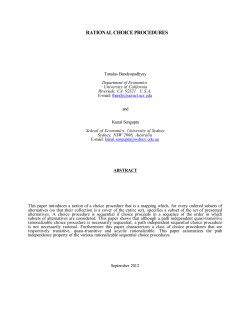 rational choice procedures