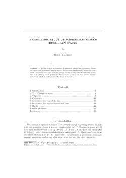 A GEOMETRIC STUDY OF WASSERSTEIN SPACES: EUCLIDEAN
