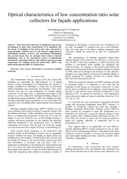 Optical characteristics of low concentration ratio solar collectors for