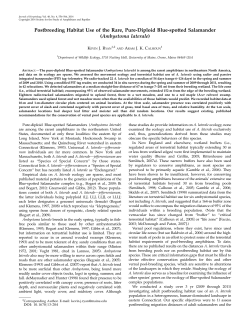 Postbreeding Habitat Use of the Rare, Pure-Diploid Blue