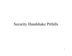Security Handshake Pitfalls