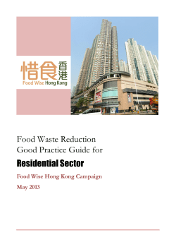 Food Waste Reduction Good Practice Guide for Residential Sector