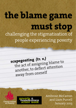 The Blame Game Must Stop report