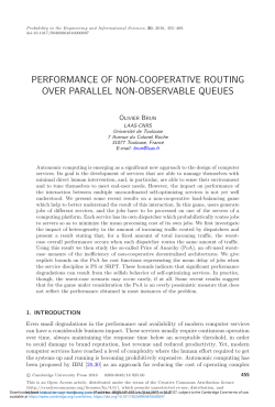 performance of non-cooperative routing over parallel non