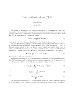 Conditional Random Fields (CRFs)