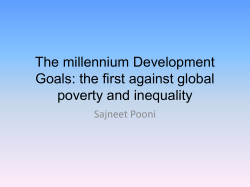 The millennium Development Goals: the first against global poverty