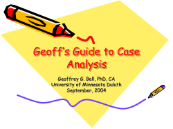 Geoff`s Guide to Case Analysis - University of Minnesota Duluth