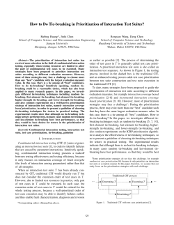 How to Do Tie-breaking in Prioritization of Interaction Test
