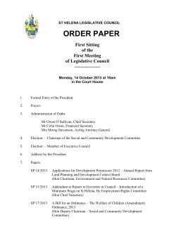 st helena legislative council