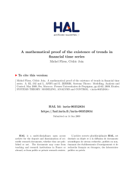 A mathematical proof of the existence of trends in - HAL