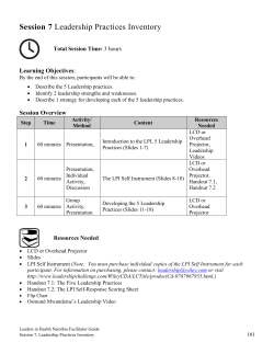 Unit 5B - Everyday Leadership