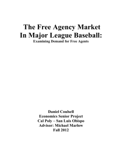 The Free Agency Market In Major League Baseball