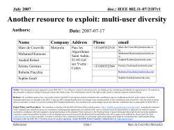 Another resource to exploit: multi-user diversity