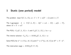 1 Static (one period) model