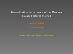 Generalization Performance of the Random Fourier Features Method