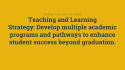 Teaching and Learning Strategy: Develop multiple