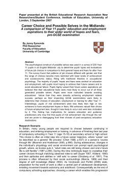 Gender differences in possible selves &ndash; a study